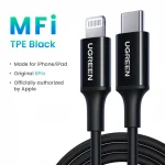 Cáp sạc nhanh USB type C to Lightning truyền dữ liệu UGREEN US171 màu den