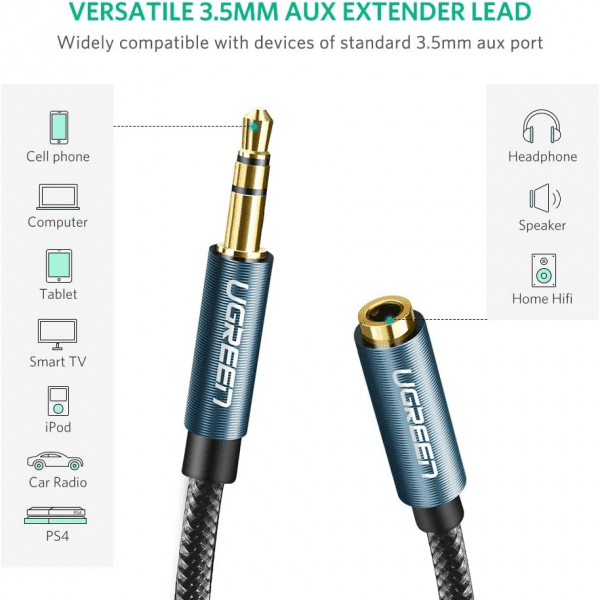 Cáp nối dài audio 3.5m dài 5m Ugreen 50440