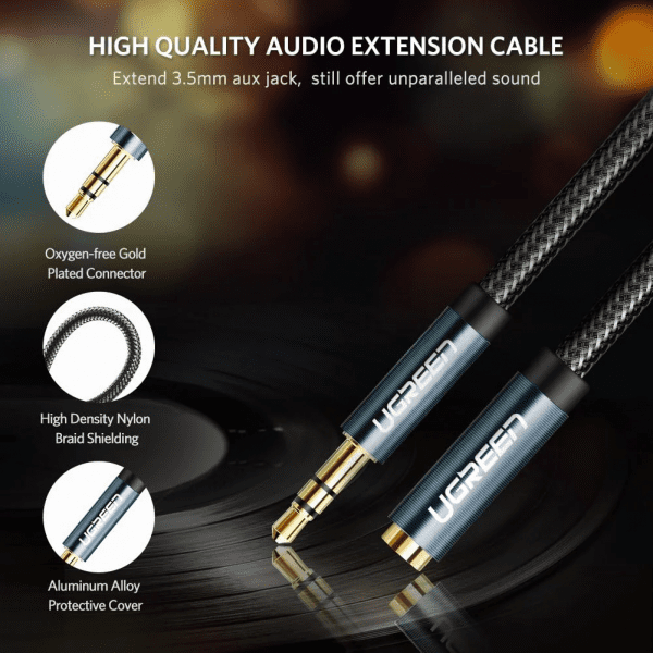 Cáp nối dài audio 3.5mm dài 3m Ugreen 50439