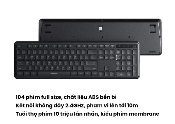Bàn phím không dây Full size Ugreen K331