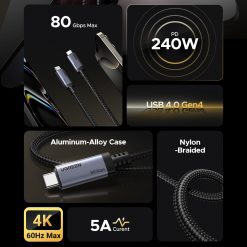 Cáp Sạc Nhanh C to C 100W UGREEN L528 21 Cáp Sạc Nhanh C to C 100W UGREEN L528