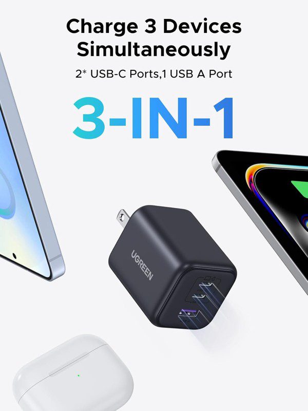 Củ sạc nhanh 1 cổng Type C 45W Ugreen 65155B 6 Củ sạc nhanh 1 cổng Type C 45W Ugreen 65155B - Hình ảnh 6