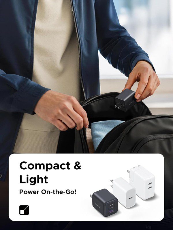 Củ sạc nhanh 1 cổng Type C 45W Ugreen 65155B 5 Củ sạc nhanh 1 cổng Type C 45W Ugreen 65155B - Hình ảnh 5