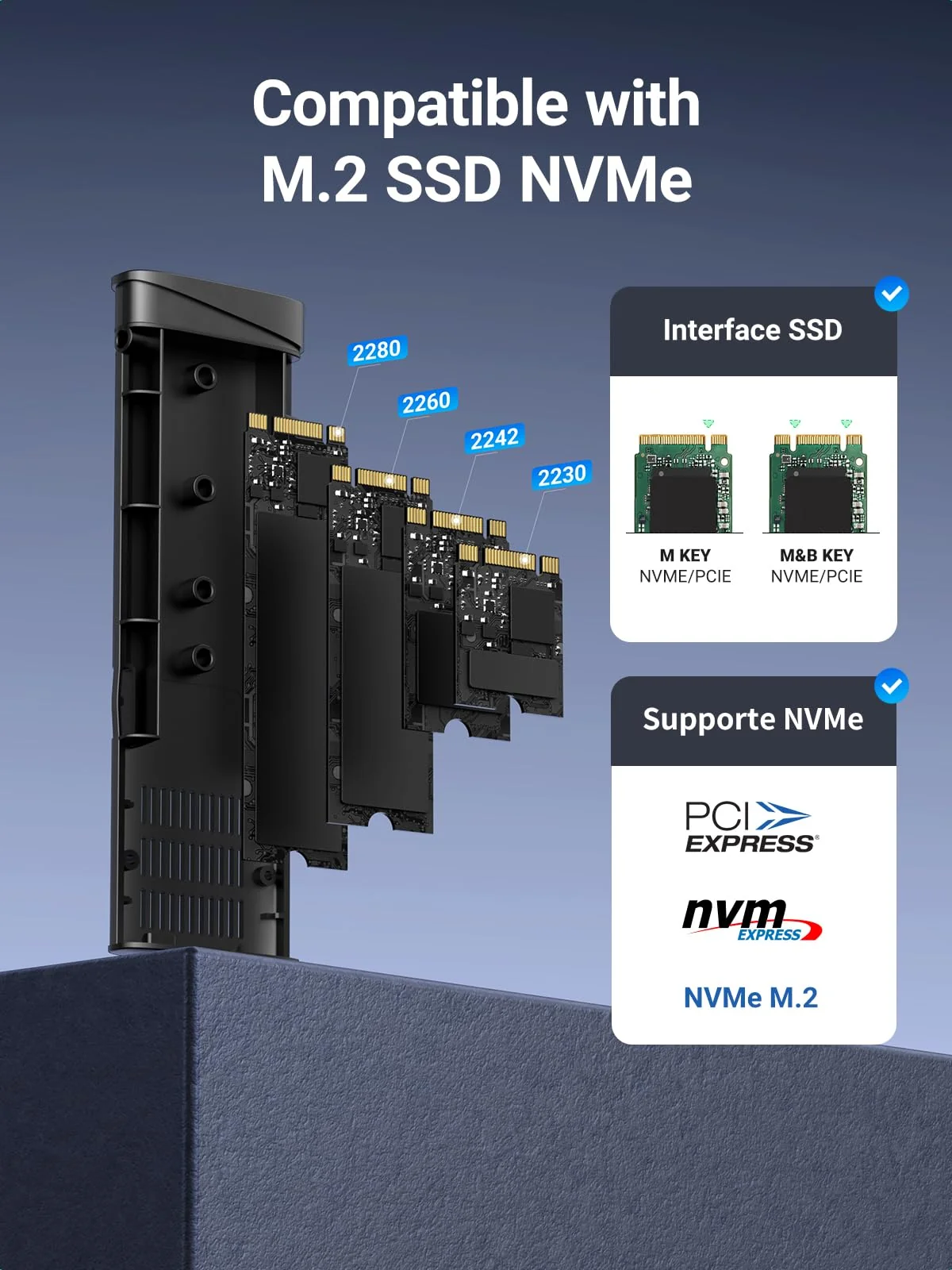 Box ổ cứng SSD M.2 NVMe Ugreen 35267 5 Box ổ cứng SSD M.2 NVMe Ugreen 35267 - Ảnh 5