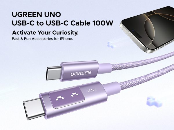 Cáp Sạc Nhanh 100W C to C Ugreen L509 Màu Tím