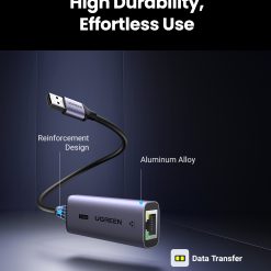 UGREEN 25051 - Bộ chuyển đổi USB sang LAN RJ45 2.5Gbs 13 UGREEN 25051 - Bộ chuyển đổi USB sang LAN RJ45 2.5Gbs