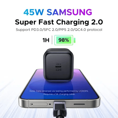 Củ sạc nhanh Ugreen 65050B 45W 1 cổng USB-C - Model X524 12 Củ sạc nhanh Ugreen 65050B 45W 1 cổng USB-C GaN – Model X524