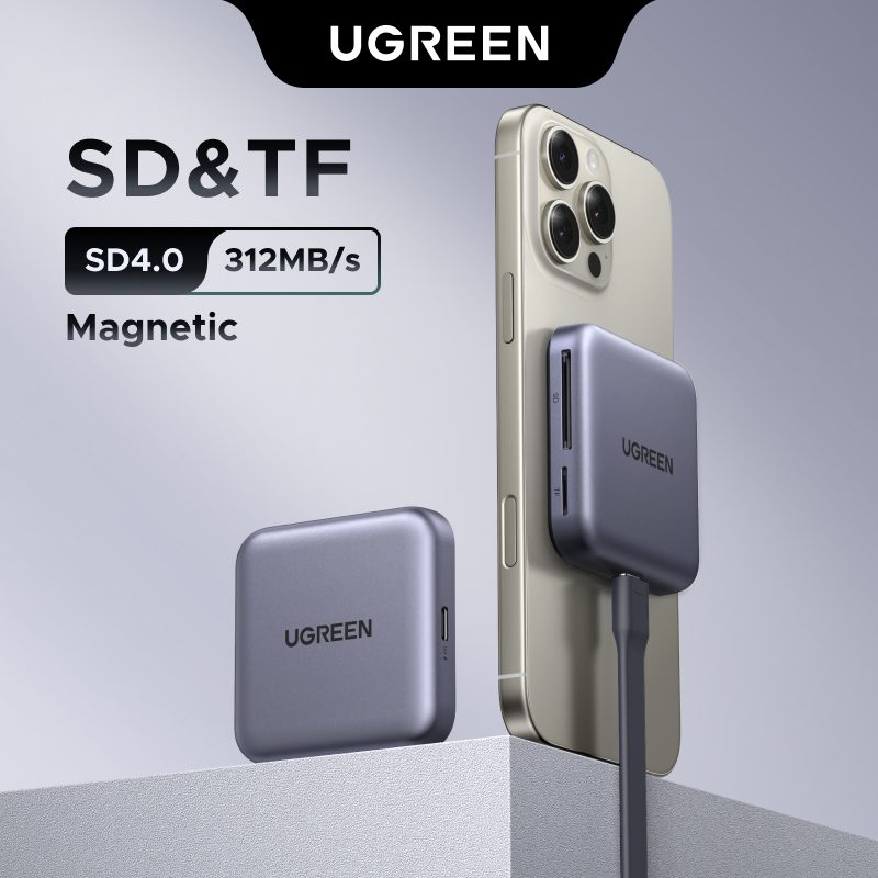 Đầu Đọc Thẻ UGREEN 65095 CM898 Type-C Magnetic 3in1 29 Thiết kế nhỏ gọn, từ tính thông minh – Bền bỉ và tiện lợi