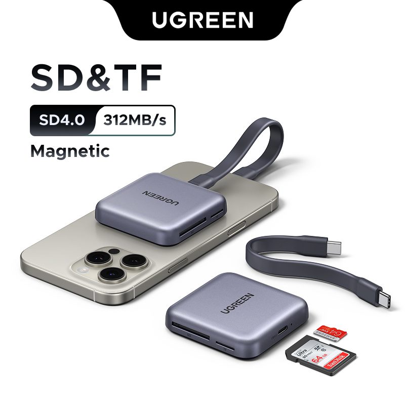 Đầu Đọc Thẻ UGREEN 65095 CM898 Type-C Magnetic 3in1 28 Đầu Đọc Thẻ UGREEN 65095 CM898 Type-C Magnetic 3in1