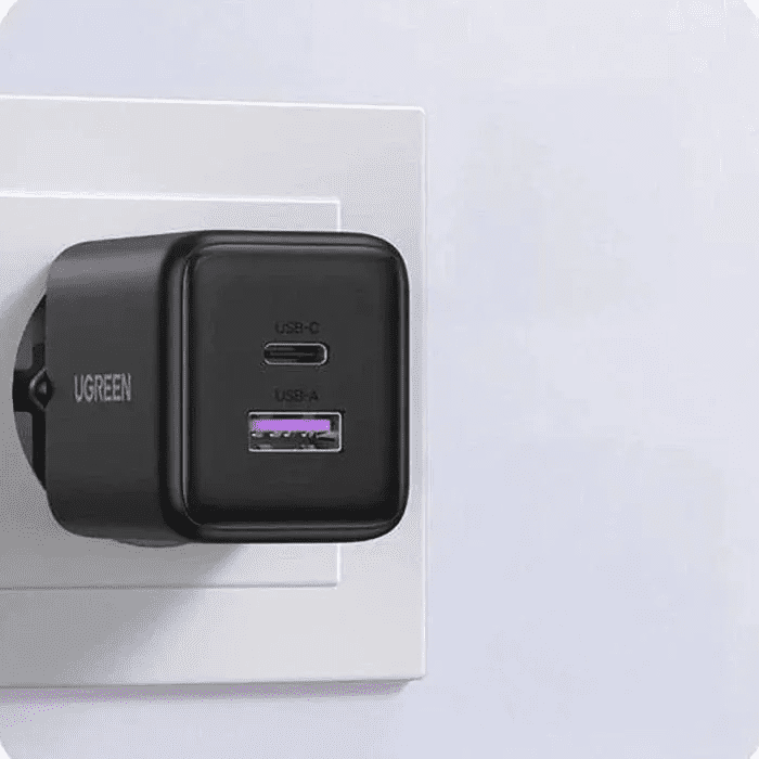 Củ sạc nhanh 2 cổng 1C1A 30W Ugreen 65025 5 Củ sạc nhanh 2 cổng 1C1A 30W Ugreen 65025 1