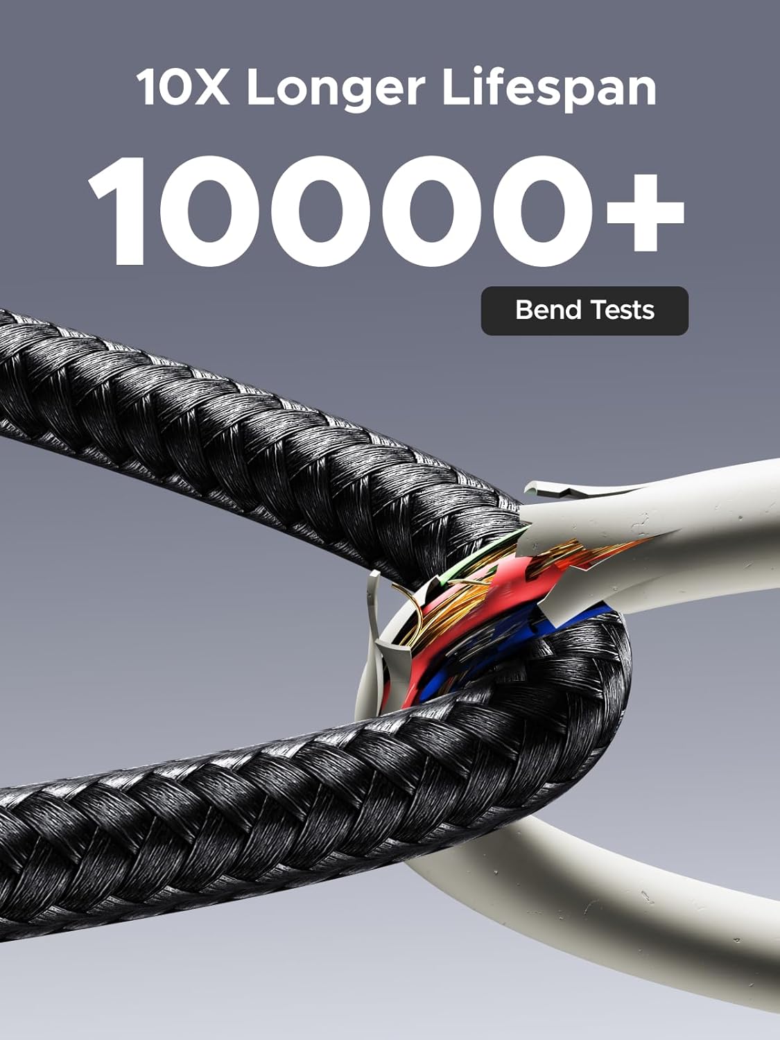 Cáp sạc Type C có màn hình Ugreen 65866 240W, dài 1m 6 Cáp sạc Type C có màn hình Ugreen 65866 240W, dài 1m - Hình ảnh 6