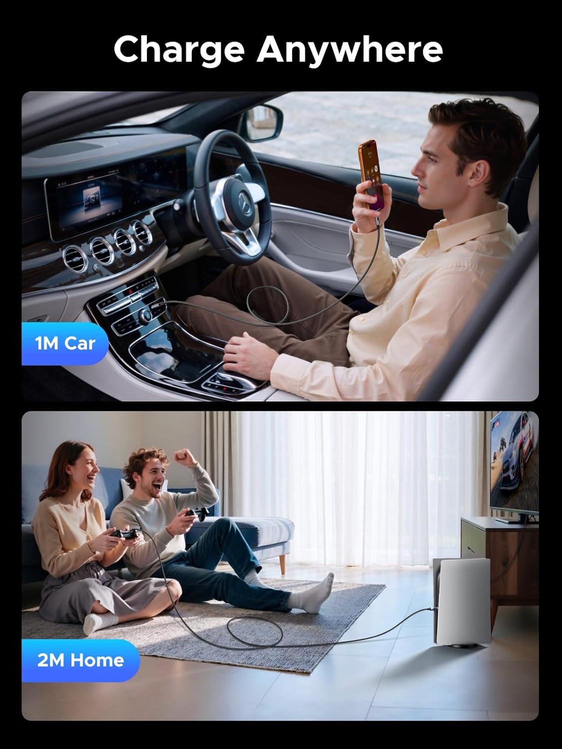 Cáp sạc Type C có màn hình Ugreen 65866 240W, dài 1m 5 Cáp sạc Type C có màn hình Ugreen 65866 240W, dài 1m - Hình ảnh 5