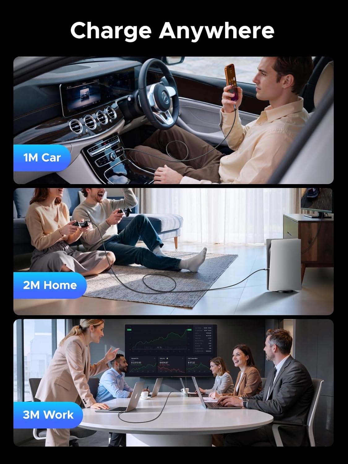 Cáp sạc Type C có màn hình Ugreen 65866 240W, dài 1m 4 Cáp sạc Type C có màn hình Ugreen 65866 240W, dài 1m - Hình ảnh 4