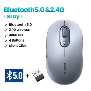 Ugreen 45149 Chuột không dây Bluetooth/2.4G 4000 DPI 1m – Như Mới