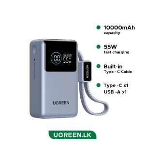 UGREEN PB727- 75701B Pin sạc dự phòng 10000mAh 55W
