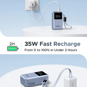 UGREEN PB727- 75701B Pin sạc dự phòng 10000mAh 55W 12 UGREEN PB727- 75701B Pin sạc dự phòng 10000mAh 55W