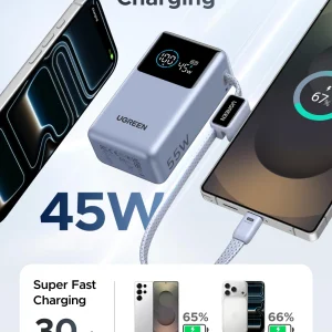 UGREEN PB727- 75701B Pin sạc dự phòng 10000mAh 55W 15 UGREEN PB727- 75701B Pin sạc dự phòng 10000mAh 55W