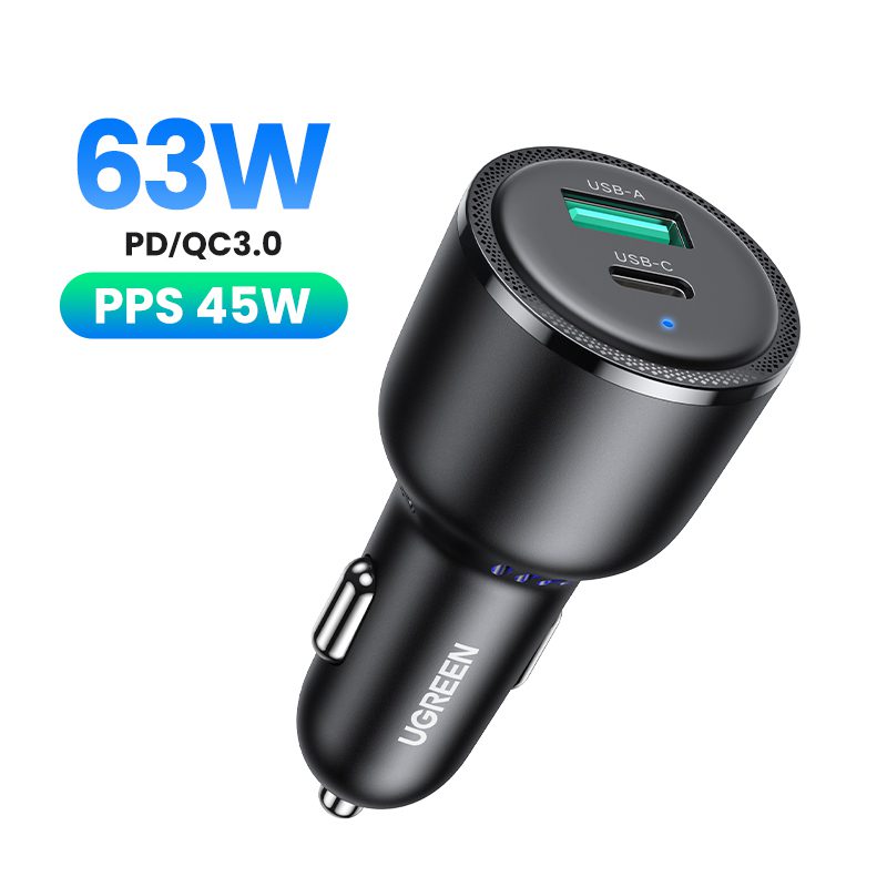 UGREEN 90645 Tẩu Sạc Ô Tô 2 Cổng USB-C Và USB-A, PD 45W Cho USB-C Và USB-A 18W, Tổng 63W Hỗ Trợ QC/PPS - Như Mới 1 UGREEN 90645 Tẩu Sạc Ô Tô 2 Cổng USB-C Và USB-A, PD 45W Cho USB-C Và USB-A 18W, Tổng 63W Hỗ Trợ QC/PPS - Như Mới